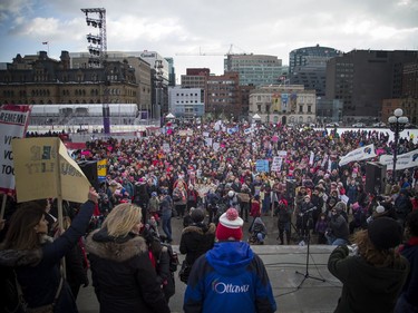 Thousands came out to take part in the Women's March on Ottawa.