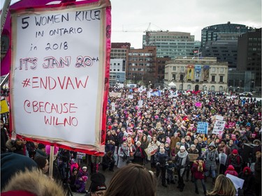 Thousands came out to take part in the Women's March on Ottawa.