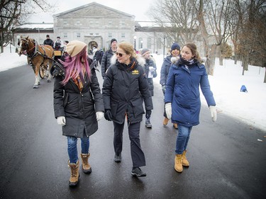 The Governor General had two nieces — Taylor Flynn, left, and Kylie Flynn — with her Saturday to enjoy the special day.