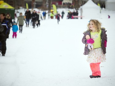 Four-and-a-half-year-old Zoe Zufelt was enjoying her day out at Rideau Hall, dancing her way along.