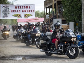 Hells Angels members from across the country attended a convention at the Carlsbad Springs clubhouse in July 2016.