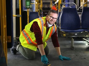 Reporter Matthew Pearson suits up for a day of cleaning the buses at the OC Transpo yard in Ottawa to find out about the crew that keeps the line spic and span year round.  Julie Oliver