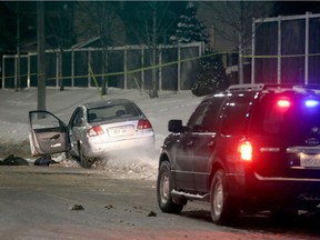 Police blocked off roads around a car at Walkley and Albion roads after a shooting Tuesday.