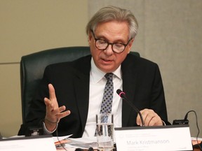 Mark Kristmanson, CEO of the NCC, talks during the meeting in Ottawa.