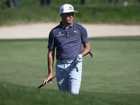 Rickie Fowler looks on on the fourth hole during the second round of the Farmers Insurance Open at Torrey Pines South on Friday in San Diego.