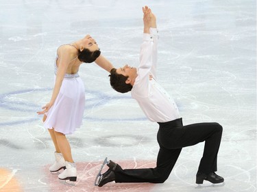 VANCOUVER, BC - FEBRUARY 22:  Tessa Virtue and Scott Moir of Canada compete in the free dance portion of the Ice Dance competition on day 11 of the 2010 Vancouver Winter Olympics at Pacific Coliseum on February 22, 2010 in Vancouver, Canada.