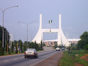 A view of the Abuja city gate. Two Canadians and two Americans were reportedly driving to Nigeria’s capital when they were ambushed and kidnapped.