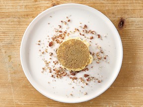 At the refettorio, Bottura offered a variation on 'Bread Is Gold' – a dessert served at Osteria Francescana, his three-Michelin-star restaurant in Modena, Italy.