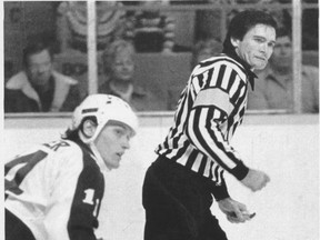 A 1983 file shot of Bruce Hood, then a well-known National Hockey League referee.