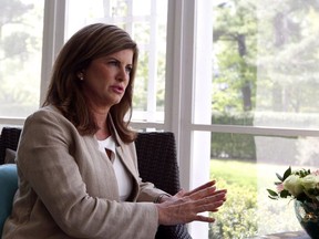 Rona Ambrose is shown during an interview with