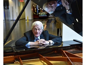 EDMONTON, ALTA: MARCH 30, 2016 -- Tommy Banks will be playing this special limited edition, first one of 12 units, Bösendorfer Oscar Peterson Signature Series which commemorates his 90th birthday, at a fundraiser on Thursday night in Edmonton, March 30, 2016. (ED KAISER/PHOTOGRAPHER)
