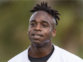 Joe McKnight in a 2016 file photo from Edmonton Eskimos mini-camp.