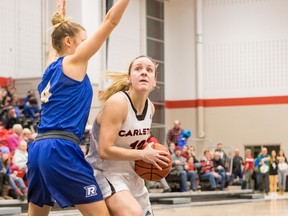 Nicole Gilmore took command down the stretch as the 4th-ranked Carleton women’s Ravens rolled to their 11th-consecutive Ontario University Athletics win before a sold-out Raven’s Nest on Friday night. (VALERIE WUTTI/Photo)