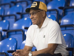Willie O'Ree, known best for being the first black player in the National Hockey League, is shown in Willie O'Ree Place in Fredericton, N.B., on Thursday, June 22, 2017. When Willie O'Ree donned a Boston Bruins jersey and jumped onto the ice at the Montreal Forum on Jan. 18, 1958 he had no idea he was making history and paving the way for players-of-colour to follow.