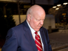 Senator Mike Duffy leaves the courthouse after testifying at his trial in 2015.