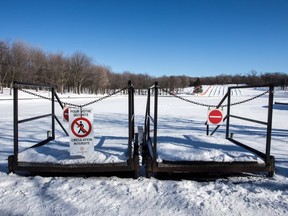 Beaver Lake's natural skating rink is off limits, as Montreal isn't prepared to risk a city vehicle — or citizen — falling through the ice.