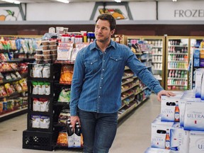 This image released by Anheuser-Busch shows actor Chris Pratt in a scene from a Michelob Ultra commercial. Pratt, the star of the "Jurassic World" and "Guardians of the Galaxy" film franchises, will make his advertising debut Super Bowl Sunday in a pair of commercials for the light beer.