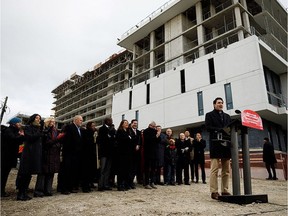 Prime Minister Trudeau announces the government's National Housing Strategy in Toronto in late November.