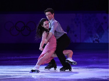 Tessa Virtue of London, ON , and Scott Moir of Ilderton, ON  at the figure skating exhibition gala at the Sochi 2014 Winter Olympics in Sochi, Russia, on Saturday Feb. 22, 2014.
