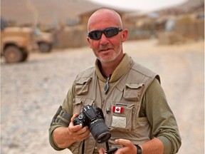 Richard Johnson was one of eight civilian artists deployed to various locations as part of the 2015 edition of the Canadian Forces Artist Program. Their work is part of a new exhibition at the Canadian War Museum.