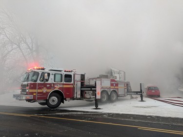 ‏Ottawa fire at 3320 Stagecoach Road in Osgoode. Building is a 2 storey farmhouse.