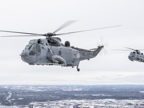 CH-124 Sea King formation trials for the last flight held over Halifax, Nova Scotia, on 19 January 2018. 

Photo: Corporal Anthony Laviolette, 12 Wing Imaging Services, N.S.
©2018 DND-MDN Canada SW04-2018-0020-021