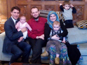 Prime Minister Justin Trudeau with Joshua Boyle and his family during a meeting in December at Parliament Hill.