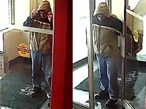 Ottawa police are seeking this man in connection with a Montreal Road bank robbery in December.