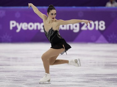 Kaetlyn Osmond of Canada performs during the women's free figure skating final in the Gangneung Ice Arena at the 2018 Winter Olympics in Gangneung, South Korea, Friday, Feb. 23, 2018.