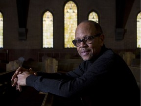 Singer Michael Curtis Hanna at the Fourth Avenue Baptist Church.