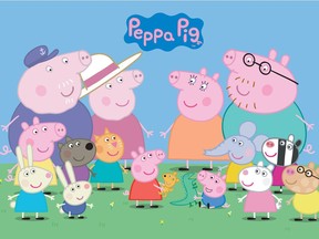 Meet the Cast is Grandma Pig and Grandpa Pig and all of Peppa's friends including, cousin Chloe. Friends included Rebecca Rabbit and her little brother, Pedro Pony, Danny Dog, Candy Cat, Zoe Zebra, Emily Elephant and Susie Sheep.  PEPPA PIG is a loveable cheeky little piggy who lives with her younger brother George, Mummy Pig and Daddy Pig. Peppa loves playing games, dressing up, visiting exciting places and making new friends.
