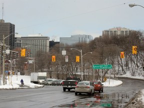 The city is redesigning Albert and Slater streets in preparation for LRT. When the rail line opens, the Transitway bus-only lanes on the east-west streets will be removed.