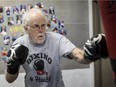 Doug Merriam, 72, participates in a class at Boxing 4 Health. Merriam has Parkinson's disease and finds the workouts have a profound positive effect on his health.