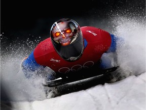 Joseph Luke Cecchini of Italy trains during the Mens Skeleton training session on day four of the PyeongChang 2018 Winter Olympic Games at Olympic Sliding Centre on February 13, 2018 in Pyeongchang-gun, South Korea.