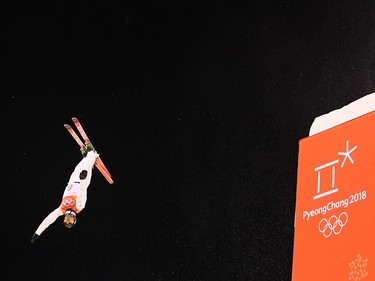 Olivier Rochon of Canada competes during the Freestyle Skiing Men's Aerials Final on day nine of the PyeongChang 2018 Winter Olympic Games at Phoenix Snow Park on February 18, 2018 in Pyeongchang-gun, South Korea.