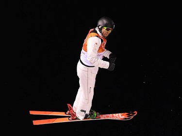 Olivier Rochon of Canada competes during the Freestyle Skiing Men's Aerials Final on day nine of the PyeongChang 2018 Winter Olympic Games at Phoenix Snow Park on February 18, 2018 in Pyeongchang-gun, South Korea.