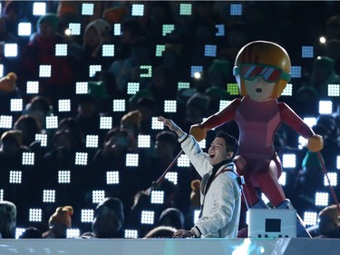 DJ Raiden performs during the Closing Ceremony of the PyeongChang 2018 Winter Olympic Games at PyeongChang Olympic Stadium on February 25, 2018 in Pyeongchang-gun, South Korea.