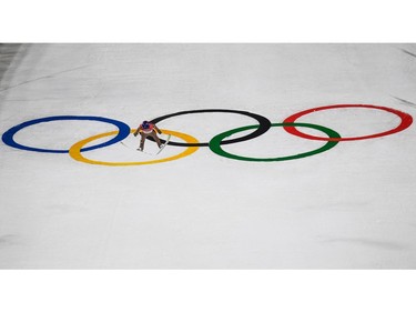 Poland's Kamil Stoch soar inhis final jump to win the men's large hill individual ski jumping event during the Pyeongchang 2018 Winter Olympic Games on February 17, 2018, in Pyeongchang.