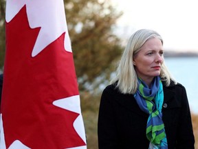 Environment Minister Catherine McKenna is seen on the shore of Lake Ontario in Toronto on Friday, Dec. 1, 2017. Parks Canada confirmed Friday that it will add a Mi'kmaq name to the Port-la-Joye Fort Amherst National Historic Site, which is near Charlottetown. Catherine McKenna, the federal minister responsible for Parks Canada, issued a statement saying the Mi'kmaq name "skmaqn" (pronounced Ska-MAA-kin) will be added to the park's name.