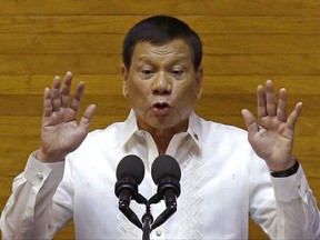 A file photo of Philippine President Rodrigo Duterte.