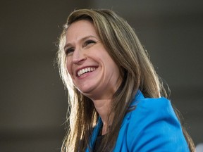 Ontario Progressive Conservative Party Leadership candidate Caroline Mulroney appears at a event in Toronto on Monday, February 5, 2018.