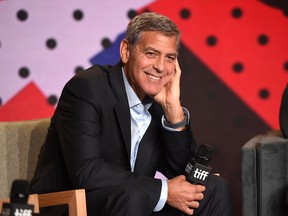 Clooney at the Suburbicon press conference during the 2017 Toronto International Film Festival at TIFF Bell Lightbox.