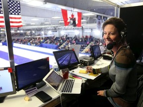 Cheryl Bernard, who is currently doing colour commentary for TSN at the World Financial Group Continental Cup has been named as an alternate on the Rachel Homan olympic team. Photograph taken on Friday January 12, 2018.