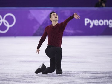 Canada's Patrick Chan competes in the men's figure skating free program at the 2018 Olympic Winter Games, in Gangneung, South Korea, Saturday, February 17, 2018.