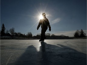 Nick Wagman enjoys a early morning skate on the Rideau Canal in Ottawa Tuesday January 31, 2017.   Tony Caldwell