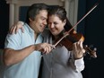 NAC Orchestra violinists Jessica Linnebach and her husband, NAC Orchestra violinist/concertmaster Yosuke Kawasaki.