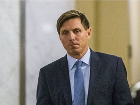 Leader of the Ontario PC party Patrick Brown arrives to address allegations against him at Queen's Park in Toronto, Ont. on Wednesday January 24, 2018.