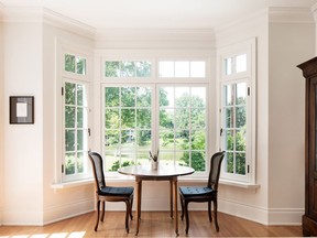 The charming breakfast nook was added at the rear of the home and offers a great view of Brown's Inlet, adjacent to the Rideau Canal.