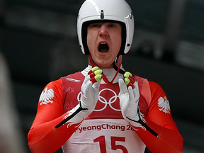 Sochowicz said the weather that evening was "really cold" even without speeding along in a luge. "So I put on a coat," he said. "Then I lost my protective visor somewhere.