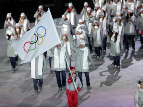 There is no official Russian contingent at the Winter Games in Pyeongchang, although 168 athletes from that country are competing as a team called "Olympic Athletes from Russia."